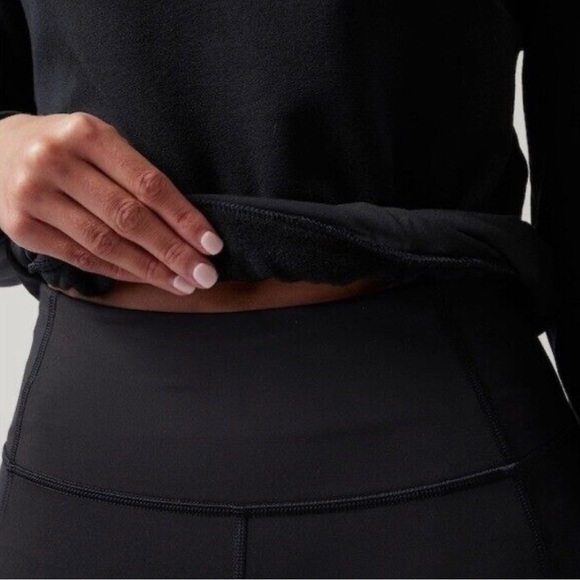 NWT Athleta Altitude Polartec Half Zip Sweatshirt Black 1x 2x - Picture 4 of 6